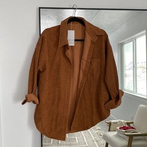 Burnt Orange Cordaroy Shacket